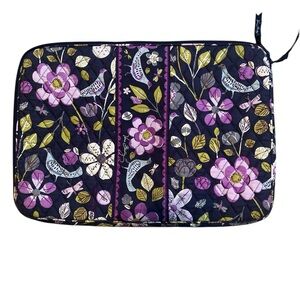 Vera Bradley Floral Nightingale Quilted Laptop Sleeve Travel Case